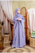 Abaya Warda Purple Mauve
